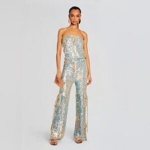 Retrofete Hanalise Sequin Crochet Jumpsuit
